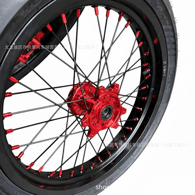Ultra Bee fat tire Motorcycle wheel hub - red-wheel-hub-red-cap