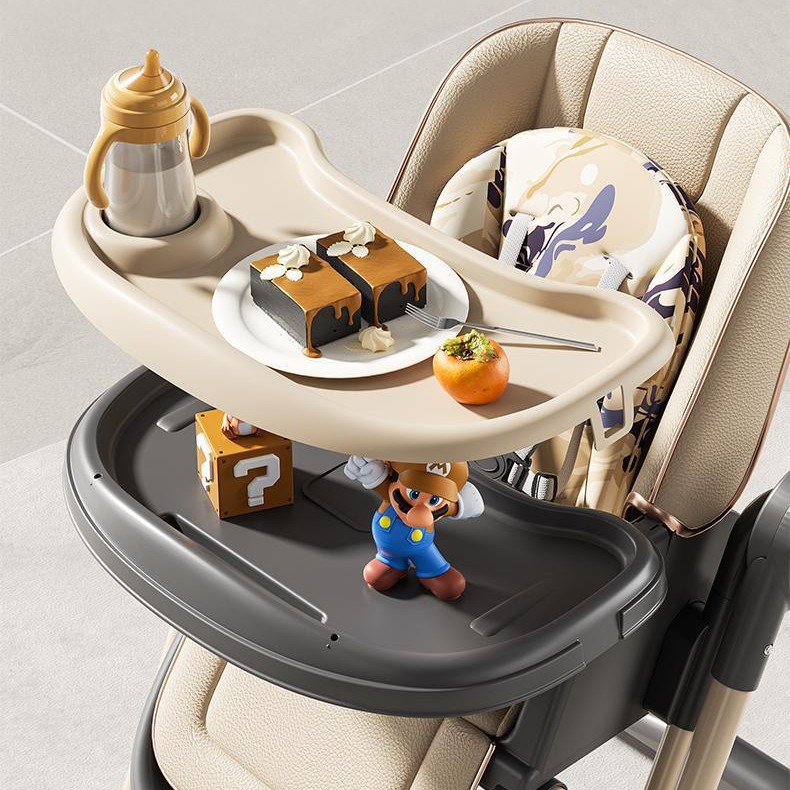 New Foldable Baby Dining Chair Rocking Chair Folding Dining Chair Rocking Chair Two-In-One Home Baby Dining Chair