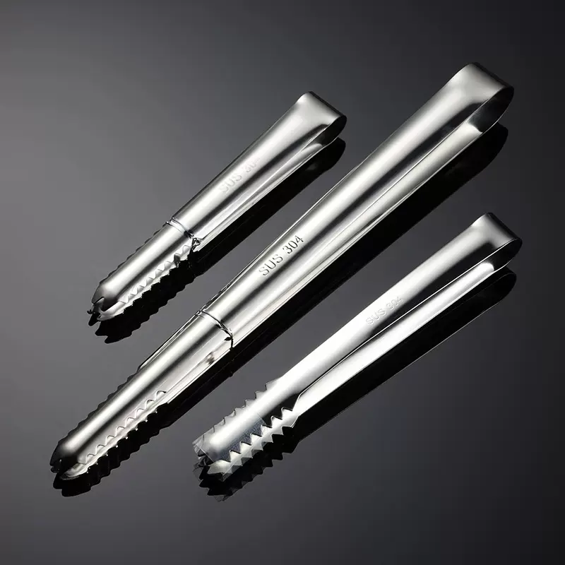 定制304不锈钢冰夹韩式烤肉夹子多规格毛巾夹烧烤工具方糖夹厨房