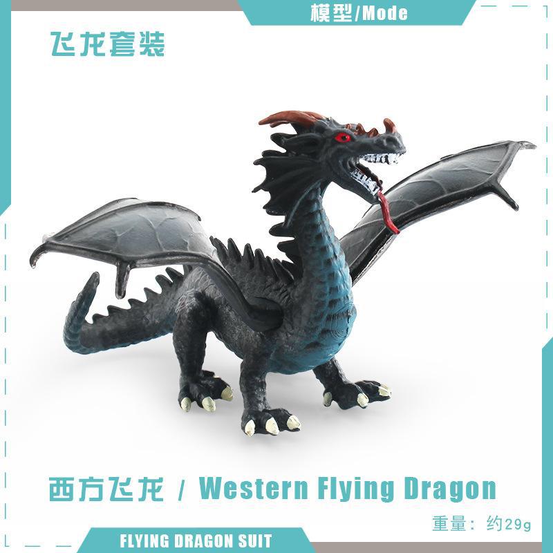 Exportación transfronteriza simulación de mitología occidental dragón modelo dragón de hielo dragón de acero fuego águila lobo dragón adornos estáticos de escritorio