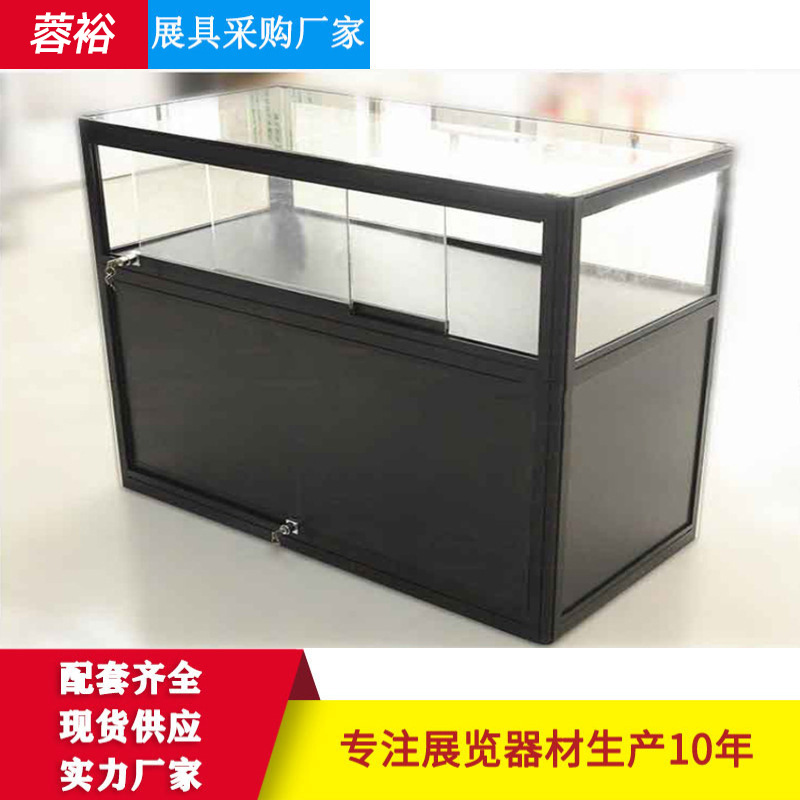 厂家直供 铝合金玻璃折叠展柜  展会白色珠宝首饰化妆品折叠展柜