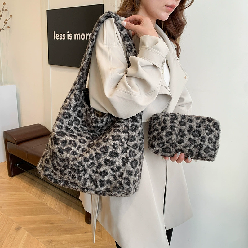 Расширенный смысл простой японский шерстяной мешок большой емкости на одно плечо материнская сумка зимняя сумка большой емкости