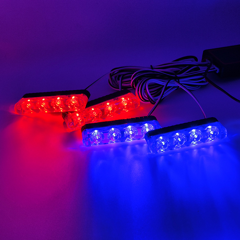 Cross-Border Car and Truck Modification Wireless Remote Control One-To-Four 16Led Grille Decorative Strobe Warning Light