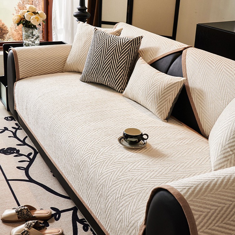 2024 New Chenille Sofa Cushion Four Seasons Universal Light Luxury High Sense Anti-Slip Cover Cushion Sofa Cover Cloth Towel