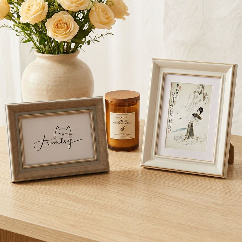 Photo frame stand 5-inch 6-inch 7inch 8inch Photo frame ornament picture frame decorative stand small ornament desktop healing creative frame