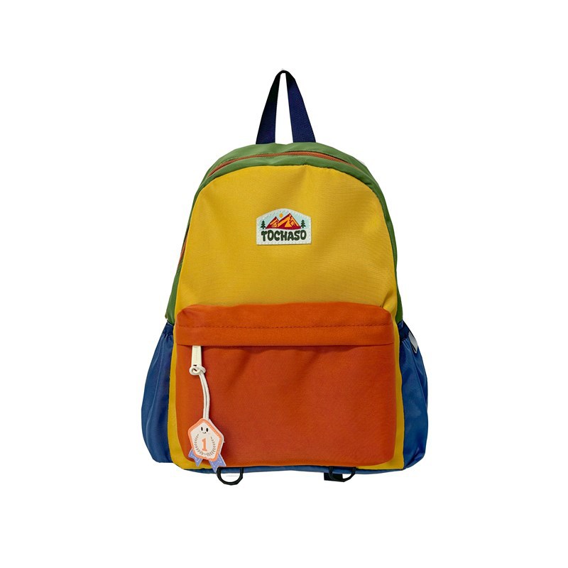 Mochila escolar de jardín de infantes para estudiantes de escuela primaria Mochila de color de contraste de moda coreana nueva mochila para niños de gran capacidad marea