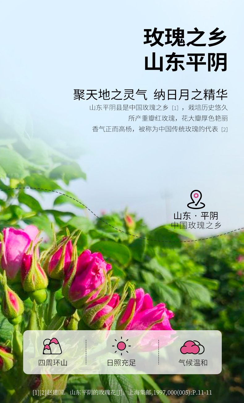 Dried Rose Bud Tea 60g Box Pingyin Double Petal Rosebuds for Herbal Tea key features