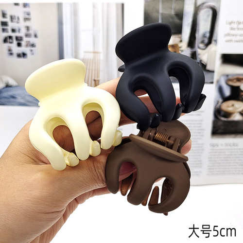 Factory direct sales hair clip fixed artifact anti-collapse back head grabber female Internet celebrity hair accessories large pumpkin high ponytail clip