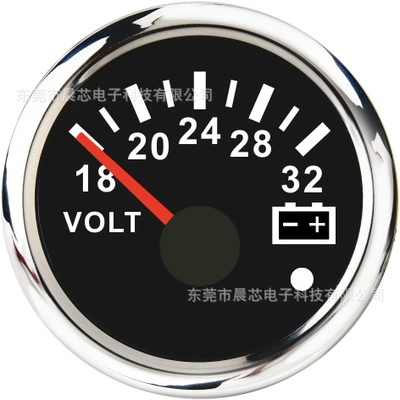 Yacht 12V/24V Colorful Backlight | automobile instrument - cx6315-black-plate-silver-cover-18-32v