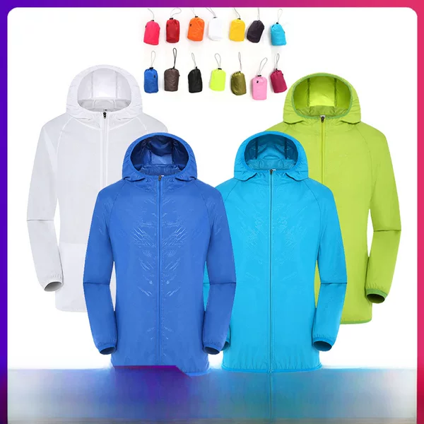 Summer outdoor sun protection clothing factory wholesale ultra-thin skin clothing men's and women's windbreaker waterproof cycling clothes can be customized logo