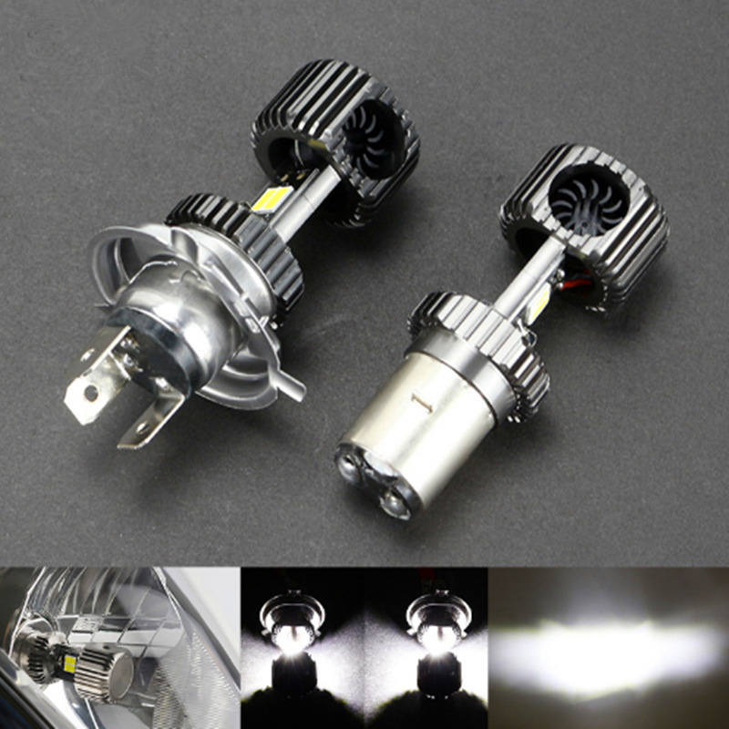Motorcicleta LED delantero vehículo eléctrico de alta y baja luz integrada modificada H4 H7 bombilla de luz blanca universal