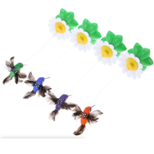 Factory direct electric bird cat pet toy cat electric flying butterfly cat stick wholesale