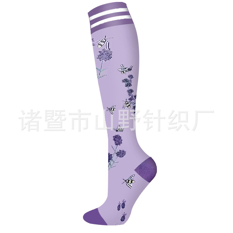 Calcetines Largos de Compresión Deportivos 200N de Nailon, Respirable y Absorción del Sudor, para Correr image 191