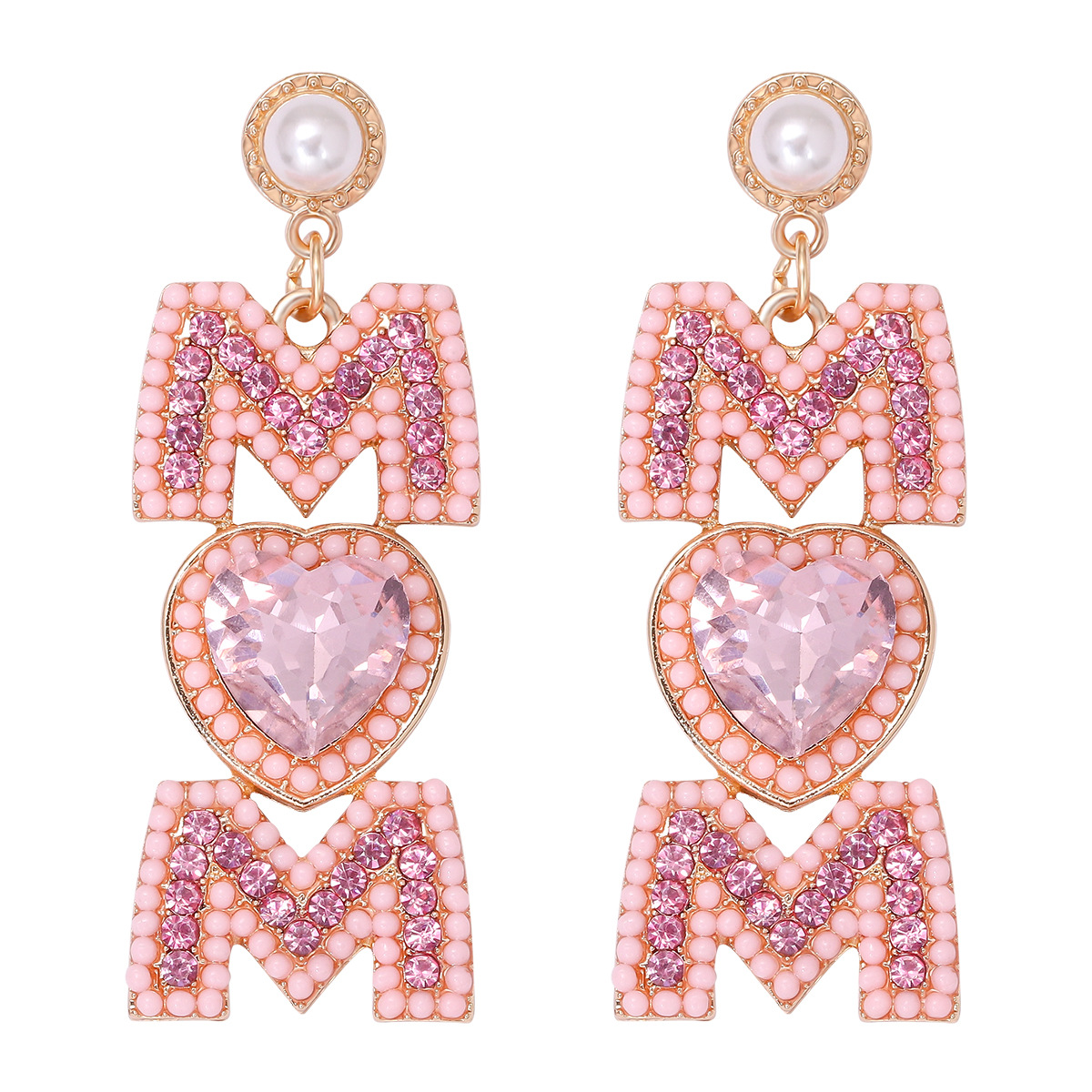 1 Pair Sweet Letter Alloy Drop Earrings display picture 12