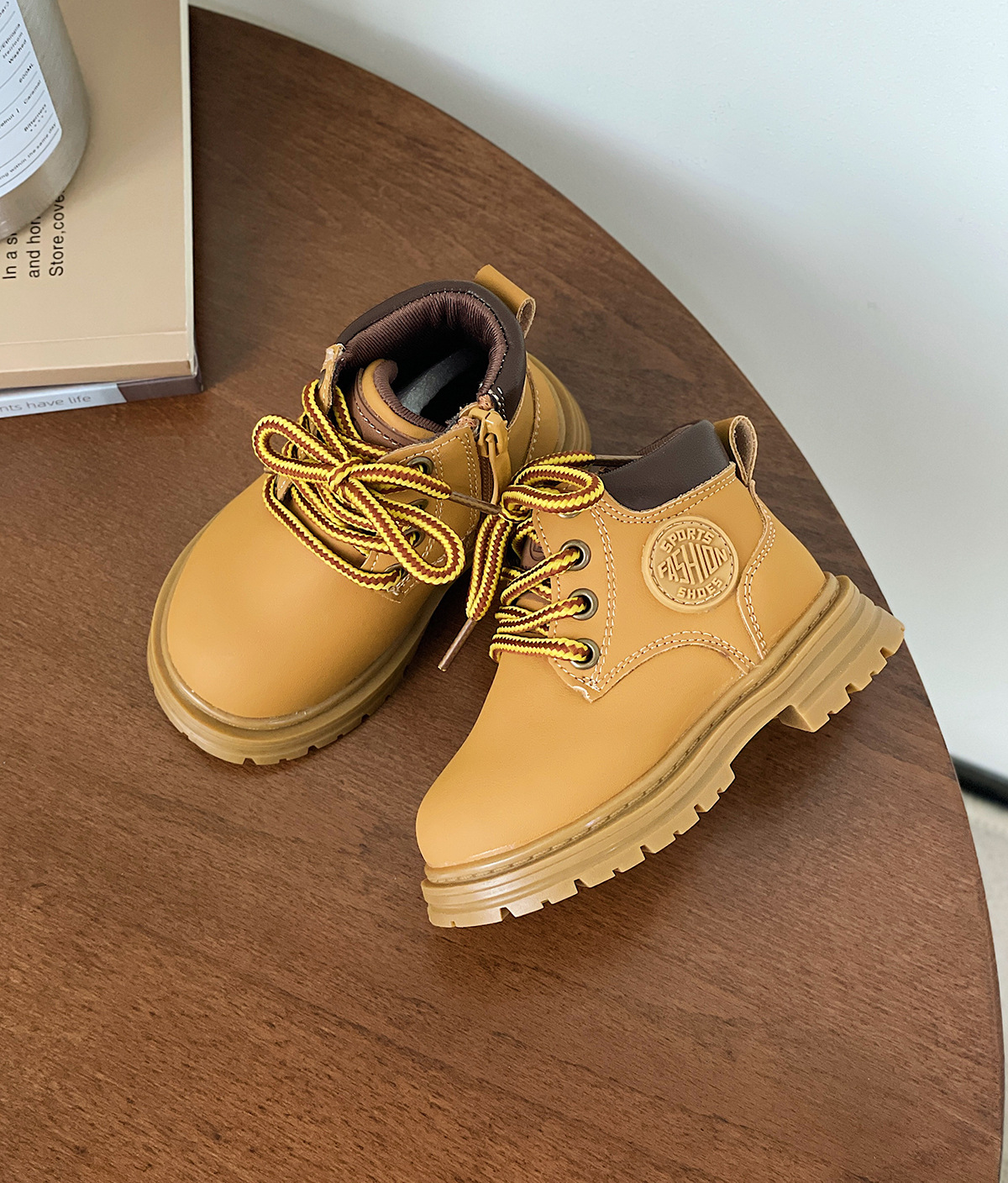 {15-42} Scarpe da passeggio per bambini Martin 2023 autunnali con suola morbida per ragazze e ragazzine corte per ragazzi grandi gialle_voghion.com