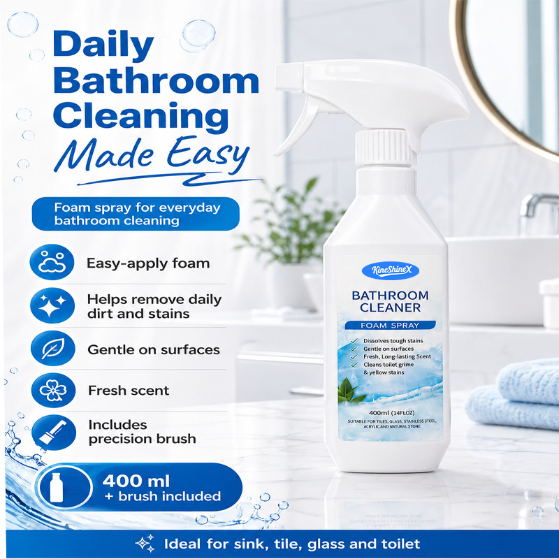 Kineshinex Hard Water Stain Remover and Soap Scum Cleaner for Shower Glass, Bathtubs, and Tiles Kineshinex Hard Water Stain Remover and Soap Scum Cleaner for Shower Glass, Bathtubs, and Tiles