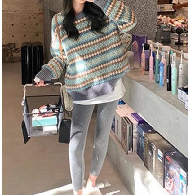 24 invierno Puyuan 2024 nuevo suéter Jacquard romántico de la isla de Fair nuevo otoño y invierno