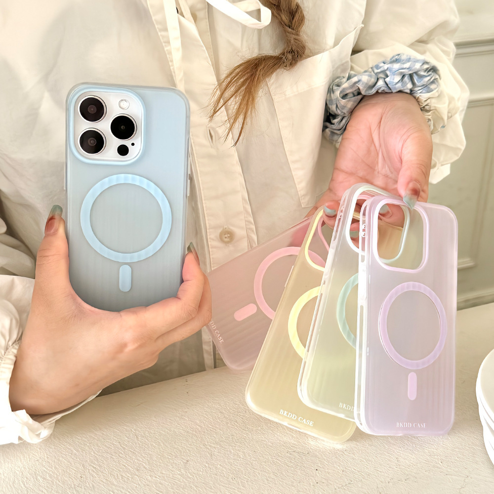 Verano pequeño, fresco y translúcido Macron adecuado para Apple 15/16 funda para teléfono móvil 14promax simple 13 mujeres jóvenes 16p