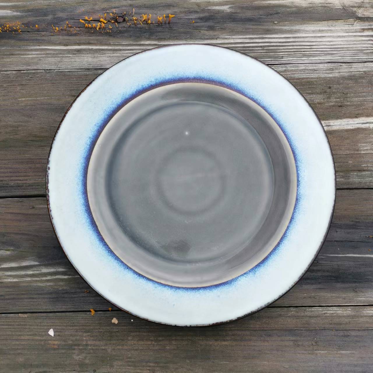 Grieta de hielo creativo plato de forma especial de alta apariencia postre de cerámica bandeja de té plato de hogar plato de ensalada de frutas plato occidental