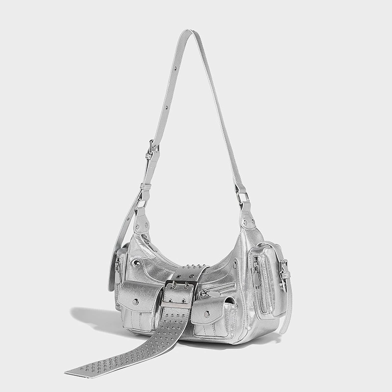 Universal belt, buckle, one-shoulder bag, punk style, for import