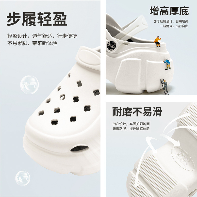 Augusto agujero zapatos mujer 2023 verano nuevo al aire libre moda muffin sandalias casual deportes sandalias moda