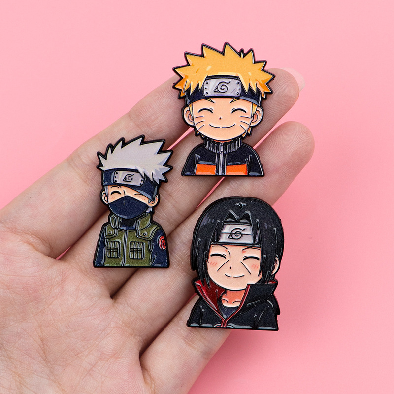 Ninja Brooch Cartoon Anime Merchandise Naruto Brooch Metal Badge Creative Jewelry Medal Clothing Brooch Accessory