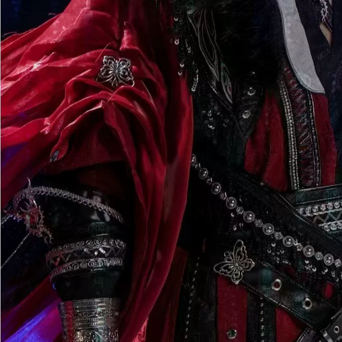 Косплей‑костюм Blessing Huacheng «Blood Rain Thousand Faces», красный велюровый халат с аксессуарами