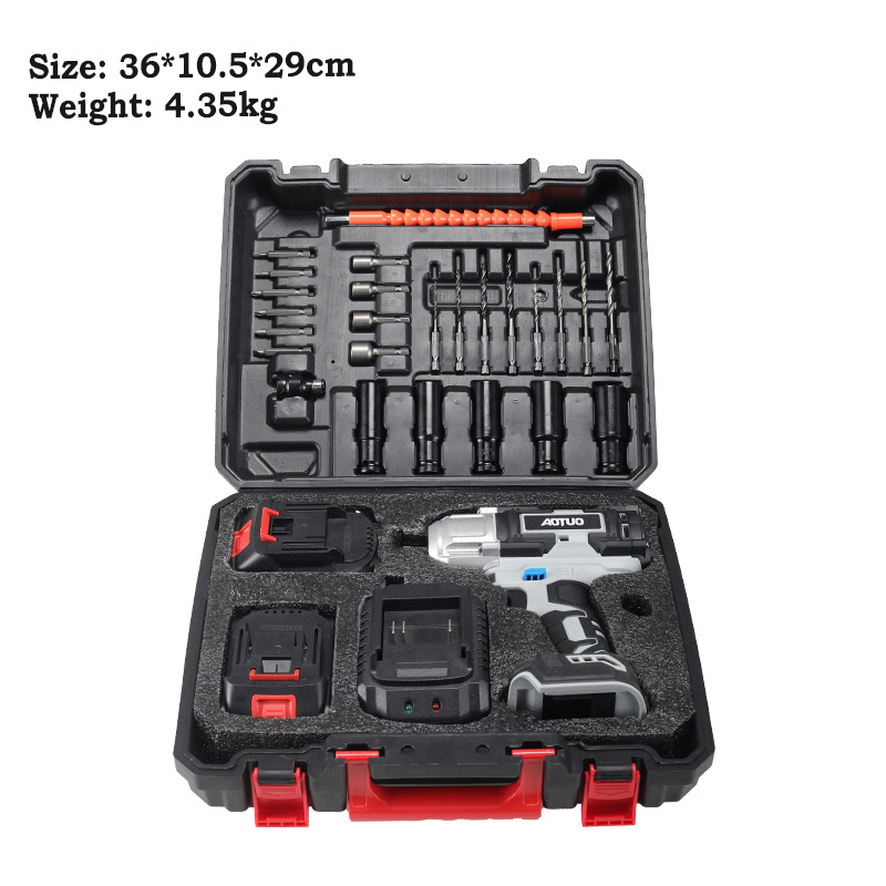 Llave eléctrica sin escobillas Llave de carga de litio gran torsión de impacto andamios de automóviles Carpintería manga cañón de aire