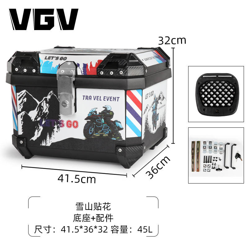[Spot] maletero de motocicleta maletero coche eléctrico maletero trasero maletero sin aleación de aluminio de gran capacidad universal