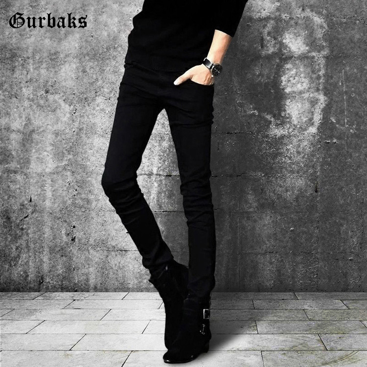 Winter Velvet Thick Black Skinny Jeans Men's Korean-style Trendy All-match Pants Slim-fit Casual Trousers Winter Velvet Thick Black Skinny Jeans Men's Korean-style Trendy All-match Pants Slim-fit Casual Trousers