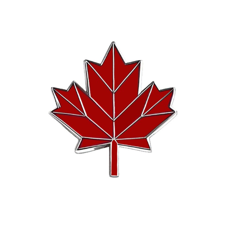 Broche drapeau feuille d'érable du canada, émail rouge pin_voghion.com