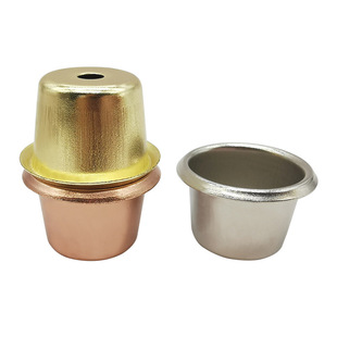 Amazon hot sale metal candle Cup export hot sale Golden iron candle plate candle vessel diameter 23 * 18mm
