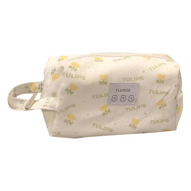INS weathering Tulip caja de lápiz bolsa de maquillaje portátil de gran capacidad para mujeres Nueva bolsa de almacenamiento de viaje bolsa de lavado exquisito image 1