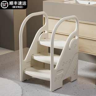 Baby Hand Washing Step Stool, Kidsren's Washing Table Step Stool, Bathroom Heightening Stool, Toddler Handrail Stair Step Stool