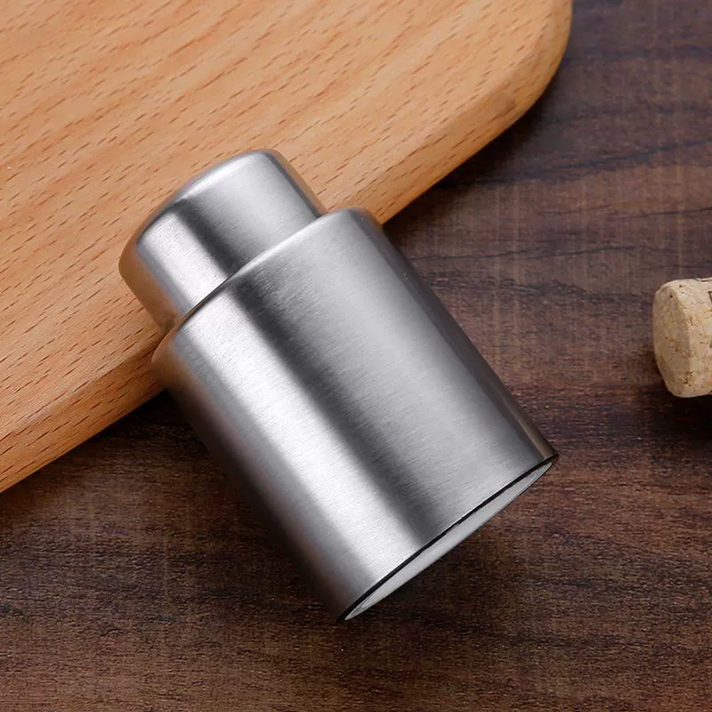 Vacuum bottle stopper stainless steel sealed