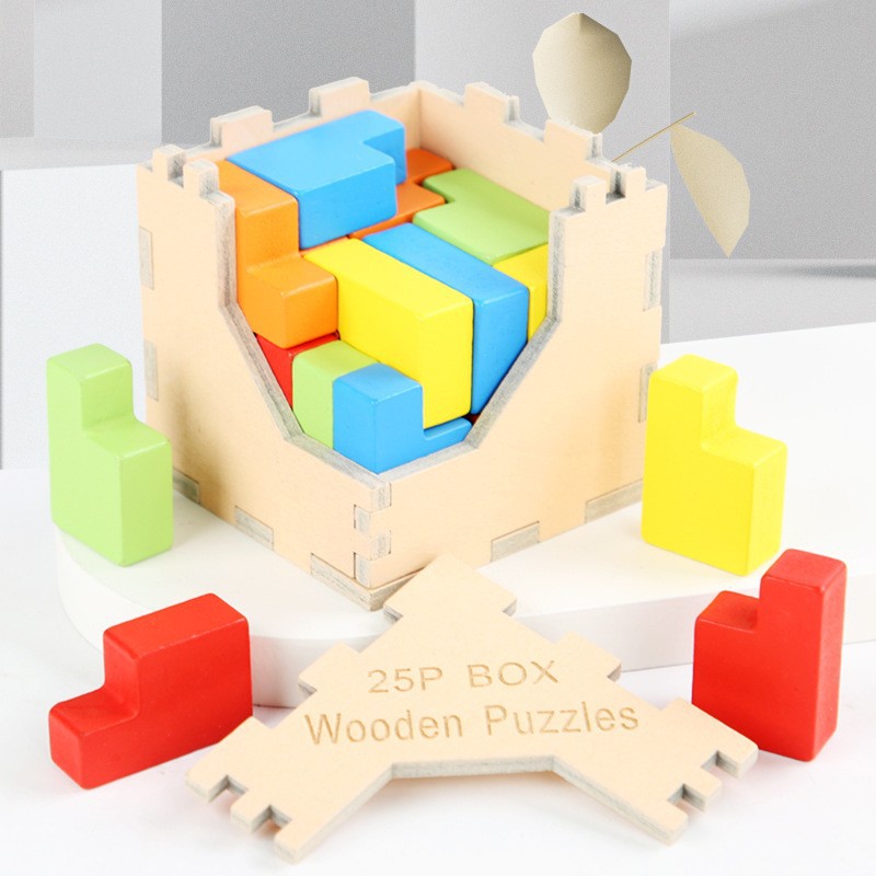 Lucha mágica de madera Descompresión creativa 54T Luban Lock Tetris Juguetes intelectuales de ocio educativos para niños adultos image 16