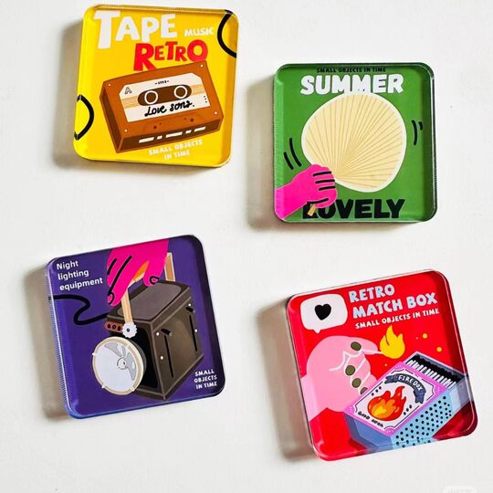 Acrylic Soft Magnetic Refrigerator Stickers Creative Cartoon Diy Star Acrylic Wenchuang Refrigerator Stickers Anime Refrigerator Stickers