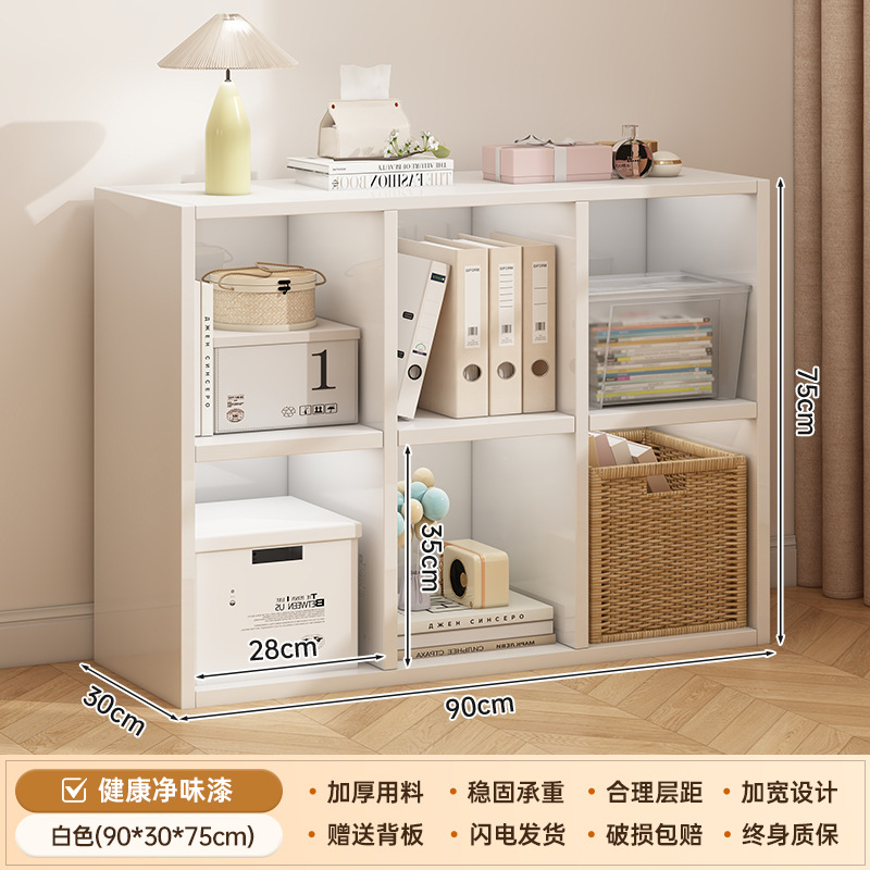 Estante de libro Estante de piso Estante de estantería sala de estar integrada contra la pared Estante de almacenamiento armario de almacenamiento dormitorio medio rodeado gabinete de celosía