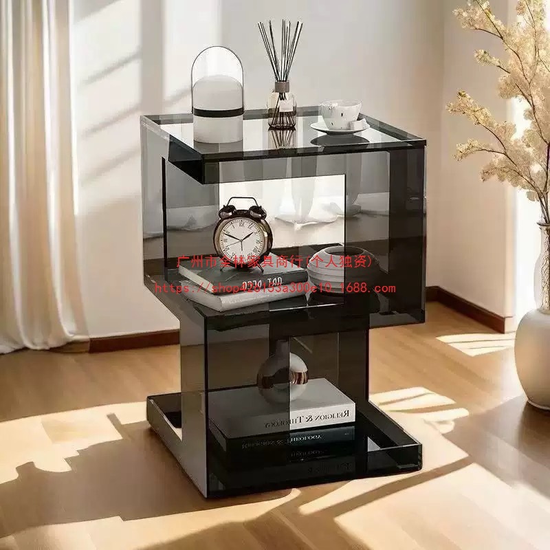 Acrylic Sofa Side Table Bedroom Storage Rack Bedside Table Corner Table Living Room Coffee Table Storage Storage Rack Multi-Function