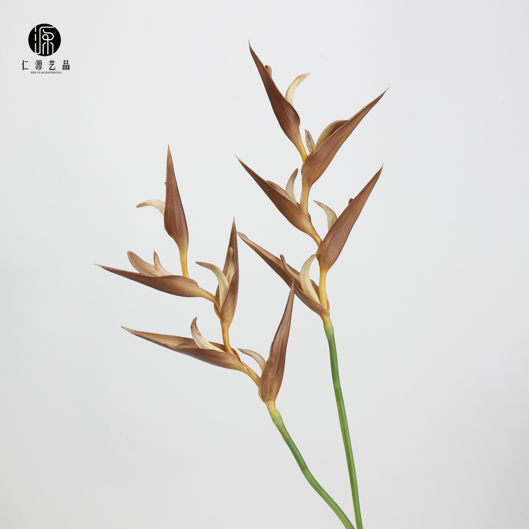 Fábrica directa de oro ala escorpión plátano de cola de imitación de flores accesorios de plantas grúa fuego pájaros plátano decoración accesorios para el hogar