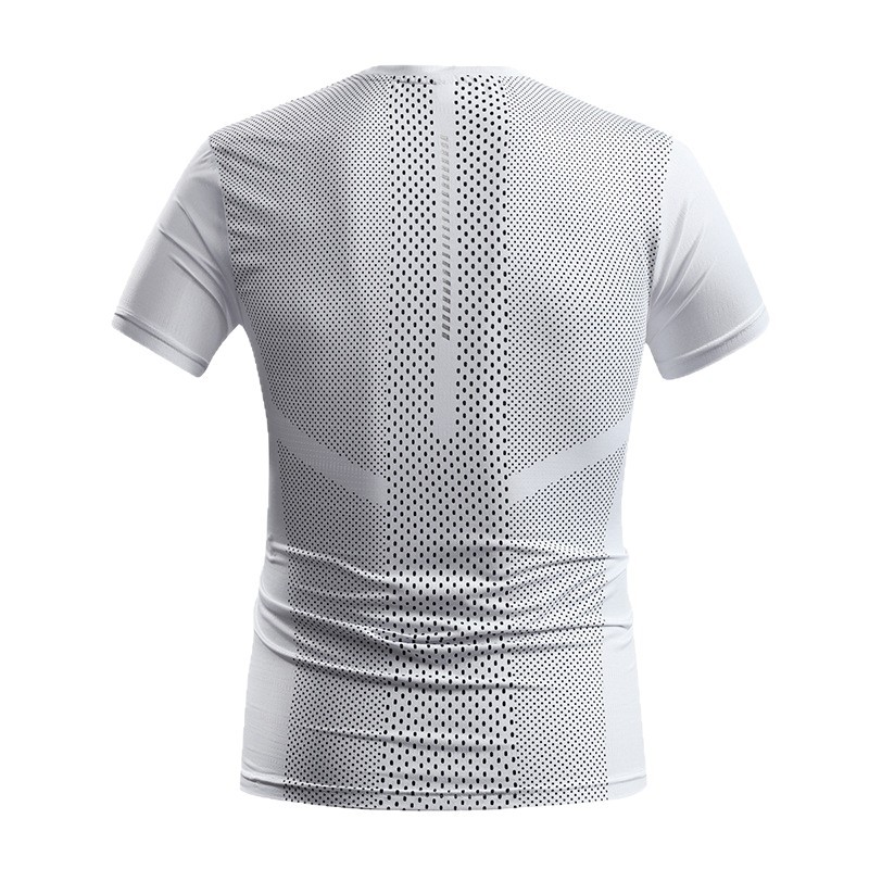 Camiseta de manga corta de seda de hielo para hombres de verano nuevo ocio transpirable correr deportes de hombre de media manga hombre ropa de secado rápido
