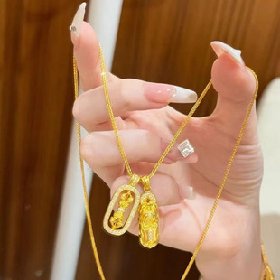 18K Gold Vajra Pestle Money Pixiu Pendant Au750 Moissanite Diamond Fortune and Fortune Female Pendant Wei Xue Same Style