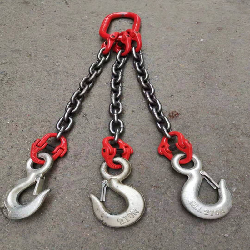 厂家批发起重吊索具2链3链4链链条成套吊具高强度锰钢吊装链