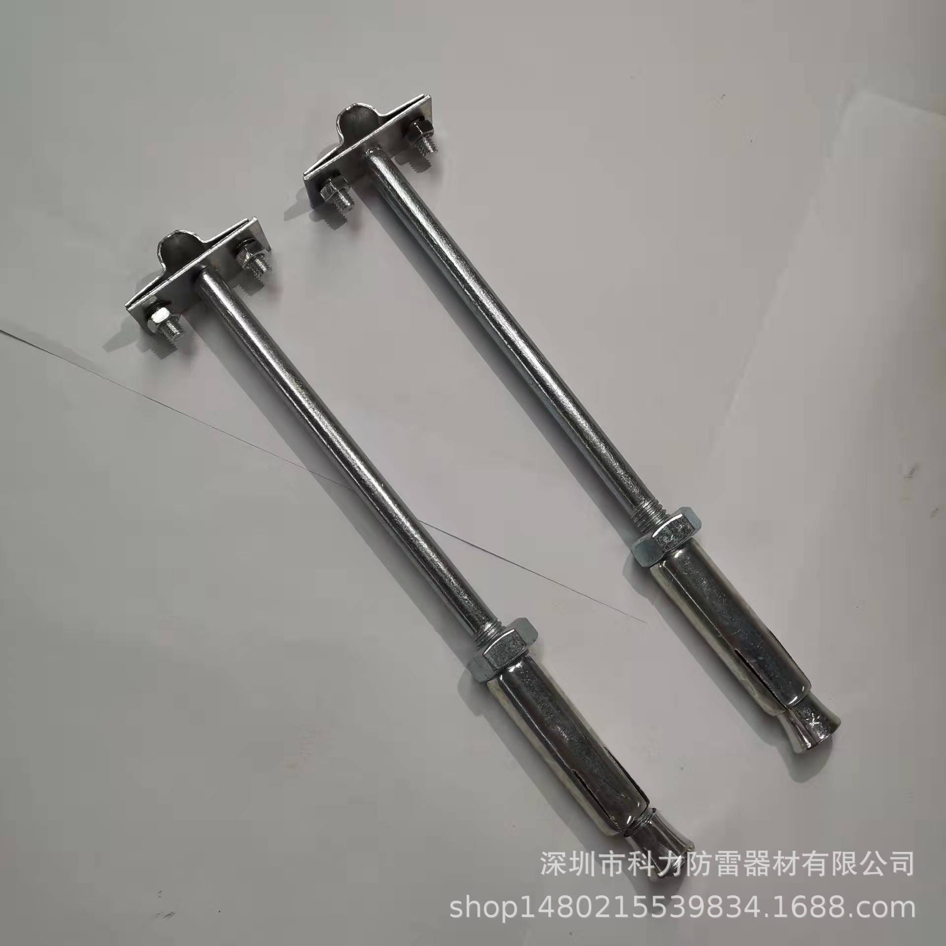 膨胀避雷卡 T型避雷支架 热镀锌防雷卡子 膨胀螺丝防雷支架