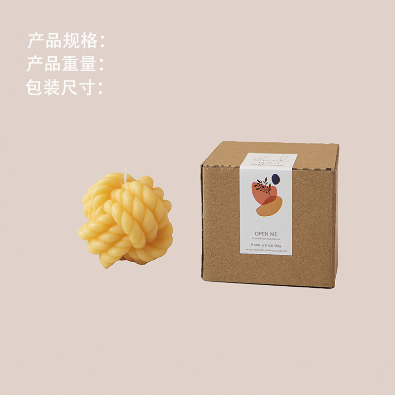 Venta caliente transfronteriza, forma de cuerda, decoración de velas de aromaterapia, diseño para el hogar, venta al por mayor, estilo caliente hecho a mano