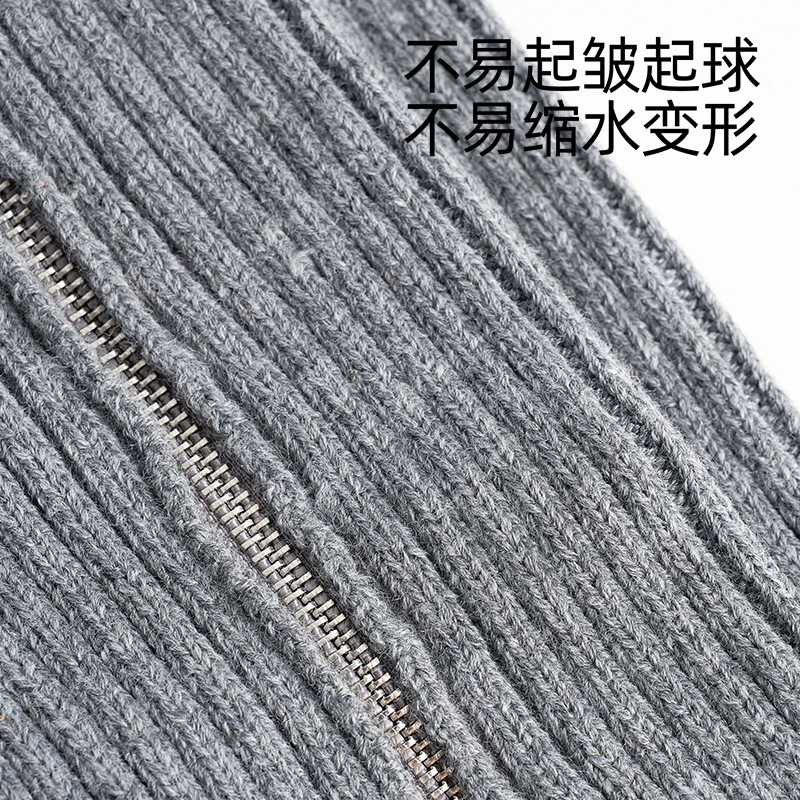 灰色针织袜套2025早秋新款侧开拉链辣妹堆堆袜JK风亚文化靴套腿套|undefined