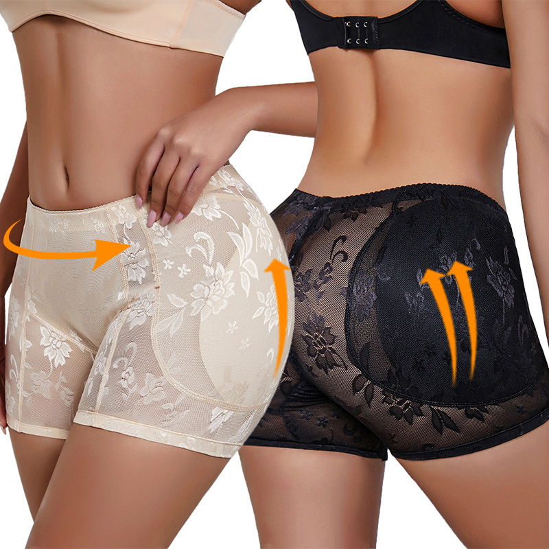 Cross-Border Amazon Stock Spot Women's Mid-Waist Buttocks and Crotch Pads Removable Inserts Fake Butt Lifting Pants