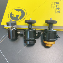 金屬小雲台1/4螺口鋁合金直播三腳架萬向旋轉相機投影儀支架雲台