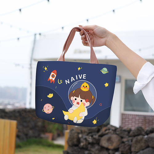 Original handbag, women's canvas bag, student office worker, lunch bag with rice, hand-carrying cloth bag lunch bag, one piece drop shipping