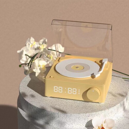 Creative vinyl record, retro Bluetooth speaker, portable audio subwoofer, smart Bluetooth alarm clock speaker, dropshipping